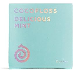 COCOFLOSS Coconut-Oil Infused Woven Dental Floss | Delicious Mint Single | Dentist-Designed | Vegan and Cruelty-Free | 2-Month Supply 32 Yds x 1 Unit