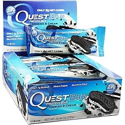 Quest Nutrition Bars-Cookies & Cream, 12 Bars