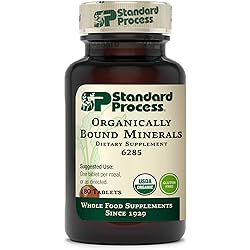 Standard Process Organically Bound Minerals - Whole Food Nervous System Supplements, Iodine Supplement and Thyroid Support with Alfalfa and Kelp - 180 Tablets