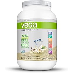 Vega Essentials Plant Based Protein Powder, Vanilla, Vegan, Superfood, Vitamins, Antioxidants, Keto, Low Carb, Dairy Free, Gluten Free, Pea Protein for Women and Men, 2.3 Pounds 30 Servings