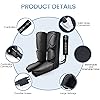 Leg Massager with Air Compression for Circulation and Relaxation with Heat, Foot and Calf Massage Machine with Hand-held Controller-3 Modes 3 Intensities-Adjustable Leg Wraps for Home and Office Use