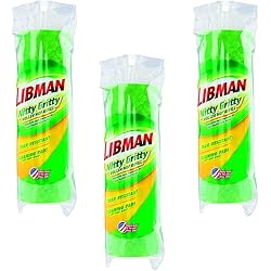 Libman Nitty Gritty Roller Mop Refills, Green, Yellow, 3 Pack