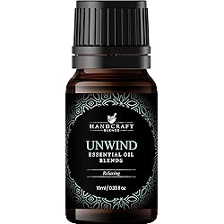 Handcraft Unwind Essential Oil Blend 10 ml – Essential Oils for Diffusers for Home – Relaxing and Calm Essential Oil for Men & Women, with Bergamot, Grapefruit and Ylang Ylang Aromatherapy Oils