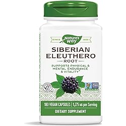 Nature's Way Premium Herbal Siberian Eleuthero, 1,275 mg per serving, 180 VCaps