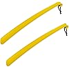 RMS 2 Pack Extra Long Handled Shoe Horn with Curved Handle and Hang Up Strap 24 inches