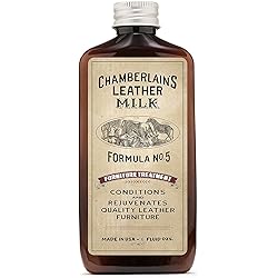 Chamberlain’s Leather Milk Furniture Treatment - All-Natural Leather Cleaner, Leather Conditioner for Couches and Living Room Furniture No 5, 6 Oz