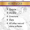 Stone Care International Granite Clean, Shine & Protect - Cleans Polishes & Protects Stone, Granite, Quartz, Marble, Limestone and Travertine Slate Surfaces, White, 24 Fl oz