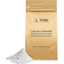 Pure Original Ingredients Calcium Carbonate 5 lb Dietary Supplement, Food Preservative, Acid Neutralizer