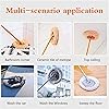 360° Rotatable Adjustable Cleaning Mop, Spin Mop with 2 Coral Velvet Mop Head for Household Floor Cleaning Wall Cleaning Mops