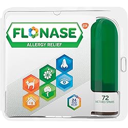 Flonase Allergy Relief Nasal Spray, 24 Hour Non Drowsy Allergy Medicine, Metered Nasal Spray - 72 Sprays