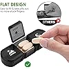 Pill Organizer 3 Times a Day, Fullicon Large Weekly Pill Case 7 Day, Daily Pill Box with 21 Compartments, Pill Dispenser Supplement Holder for PillsVitaminFish Oil - Black
