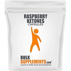 BulkSupplements.com Raspberry Ketones Capsules - Raspberry Ketones for Weight Loss - Ketone Pills - Appetite Suppressant for Weight Loss - Ketones Supplement 300 Gelatin Capsules - 300 Servings