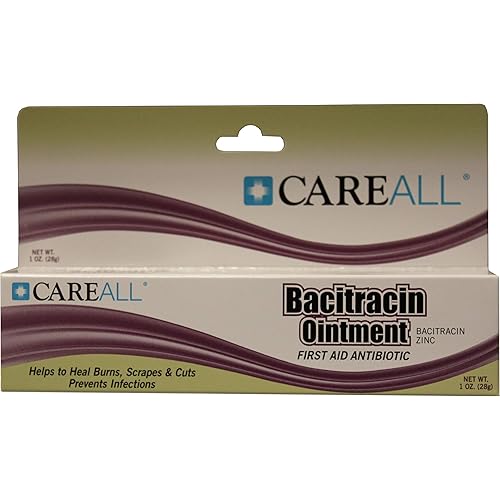 CareALL 1oz Bacitracin Antibiotic Zinc Ointment. First Aid Ointment to Prevent and heal infections for Minor cuts, scrapes and Burns