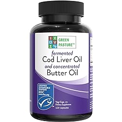 Green Pasture Blue Ice Royal Butter Oil Fermented Cod Liver Oil Blend - 120 Capsules