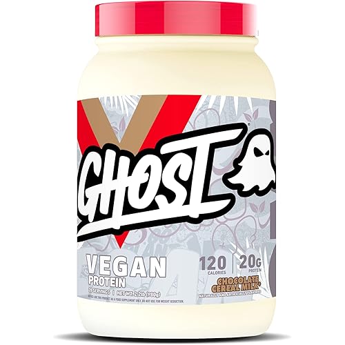 GHOST Vegan Protein Powder, Chocolate Cereal Milk - 2lb, 20g of Protein - Plant-Based Pea & Organic Pumpkin Protein - ­Post Workout & Nutrition Shakes, Smoothies, Baking - Soy & Gluten-Free
