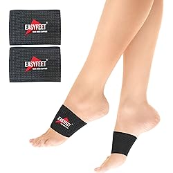 EASYFEET Arch Support Bands 2pcs Pack - Unisex Orthotic Health Compression for Foot Care Heel Spurs Foot Pain Relief Flat & Fallen Arches High Arch Flat Feet - BracesSleeves in 2 Sizes