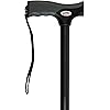 Carex Soft Grip Walking Cane - Height Adjustable Cane With Wrist Strap - Latex Free Soft Cushion Handle, Black