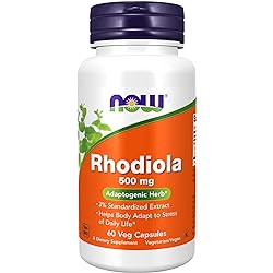 NOW Supplements, Rhodiola 500 mg, Helps Body Adapt to Stress of Daily Life, Adaptogenic Herb, 60 Veg Capsules