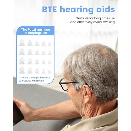 Hearing Aids,Rechargeable Hearing Aids for Seniors with Charging Box, Behind-The-Ear BTE Ear Aid Hearing Amplifier for adults with Noise Cancellation by OasisSpace
