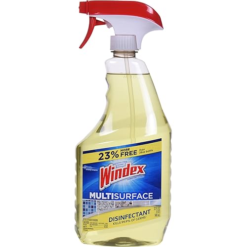 Windex Antibacterial Multi-Surface Cleaner, 32 Fl Oz Spray Bottle, Pack of 2