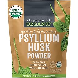 Organic Psyllium Husk Powder 1.5 lbs - Easy Mixing Fiber Supplement, Finely Ground & Non-GMO Powder for Promoting Regularity