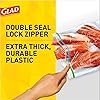 GLAD Food Storage and Freezer Bags, 2 in 1 Gallon Plastic Bags, Freezer Bags for Lasting Freshness, Food Storage Bags, Microwave Safe, BPA Free, 36 Count Pack of 3