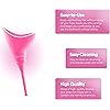 The Original YESINDEED Female Urination Device Silicone Funnel Urine Portable Urinal for Women Standing Up to Pee Reusable Easy to Clean, for After Surgery, Outdoor Activities Extension Tube Pink