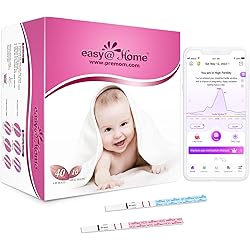 Ovulation Test Strips Powered by Premom Ovulation Predictor APP, FSA Eligible, 40 Ovulation Test and 10 Pregnancy Test Strips, 40LH 10HCG | Package May Vary