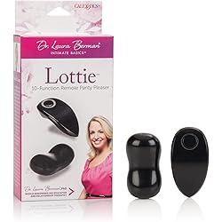 Dr Laura Berman Intimate Basics Lottie - 10 Function Remote Panty Pleaser Vibrator - Pocket Adult Toys for Couples - Wireless Vibe Egg Massager - Black