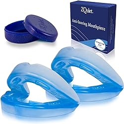 ZQuiet Anti-Snoring Mouthpiece Solution - Introductory Starter Kit Two Sizes Included - Made in USA Snoring Solution for a Better Night’s Sleep Blue