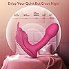 Dual-Action G Spot Vibrator - Boefous Bonnie, Clitoralis Stimulator with Flapping & Vibrating Motion, Remote Control, Butterfly Wearable Vibrator, Adult Sex Toys for Women Pleasure, Rose Red