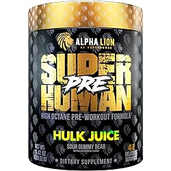 Alpha Lion Pre Workout, Increases Strength & Endurance, Powerful, Clean Energy Without Crash 42 Servings, Hulk Juice