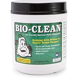 Bio-Clean Drain Septic 2# Can Cleans Drains- Septic Tanks - Grease Traps All Natural and 100% No Caustic Chemicals! Removes fats Oil and Grease, Completely Cleans Your System
