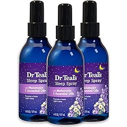 Dr Teal's Sleep Spray, Melatonin & Essential Oils, 6 fl oz Pack of 3