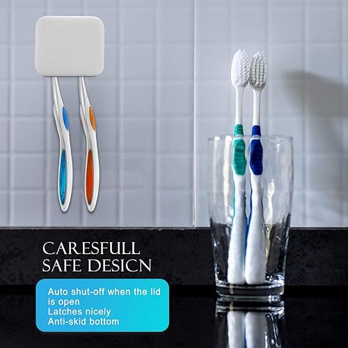TAISHAN UV Sanitizer Toothbrush Case，Portable Rechargeable Travel Toothbrush Holder,Fits All Toothbrushes for Both Electric and Manual Toothbrushes,Safety Feature, for Home and Travel