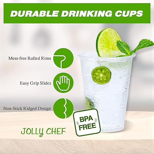 300 Pack 9Oz Clear Plastic Cups,9 Ounce Disposable Cups, Cold Party Drinking Cups Ideal for Party, Picnic, BBQ, Travel, and Events