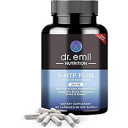 Dr. Emil Nutrition 200 MG 5-HTP Plus Formula for Mood, Stress, and Sleep - 60 Vegan Capsules, 30 Servings