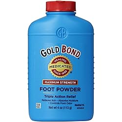 Gold Bond Foot Powder Medicated 4 Ounce 118ml 2 Pack