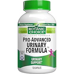 Botanic Choice Pro-Advanced Urinary Formula, 120 Ct - Bladder Support for Women; Daily Cranberry Supplements for Bladder Confidence