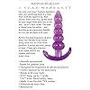 Adam & Eve Bumpy Delight Anal Plug, Purple | Flexible, Waterproof TPE Rubber Butt Plug with Smooth Incremental Anal Beads | 4.32” Long | Compatible with Water Based Lubes