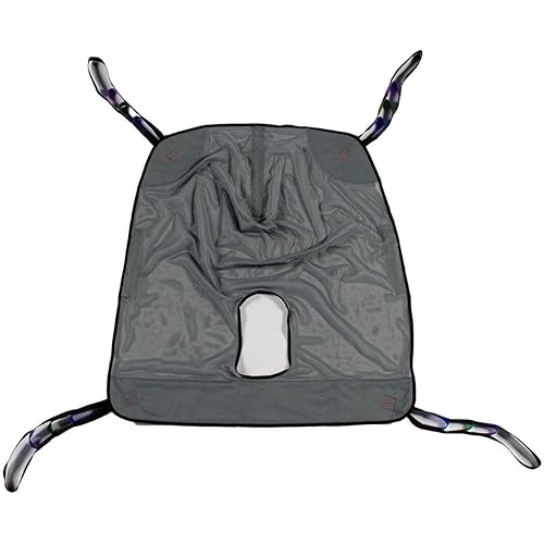 Patient Aid Bariatric Heavy Duty Full Body Mesh Commode Patient Lift Sling, 350 to 600 lbs Weight Capacity Extra Large