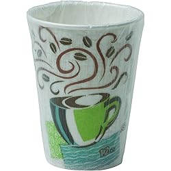 Dixie PerfecTouch, 5342CDWR, Coffee Haze, 12 oz., Individually Wrapped Insulated Paper Hot Cup by GP PRO Georgia-Pacific Case of 1,000 Cups, Coffee Haze Design