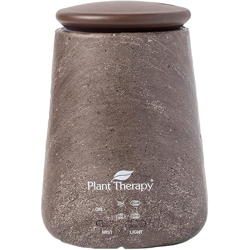 Plant Therapy TerraFuse Brown Diffuser and 7 & 7 Gift Set 7 Single Oils & 7 Essential Oil Blends