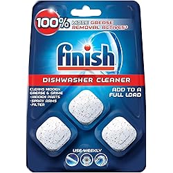 Finish In-Wash Dishwasher Cleaner: Clean Hidden Grease and Grime, 3 ct Packaging May Vary