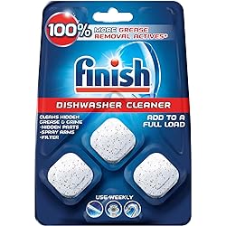Finish In-Wash Dishwasher Cleaner: Clean Hidden Grease and Grime, 3 ct Packaging May Vary