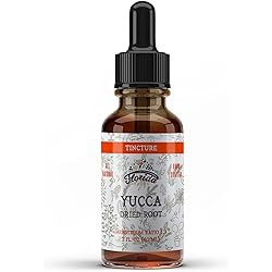 Yucca Tincture, Organic Yucca Extract Yucca Glauca Dried Root Herbal Supplement, Non-GMO in Cold-Pressed Organic Vegetable Glycerin, 700 mg, 2 oz 60 ml