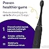 BURST Electric Toothbrush for Adults - Charcoal Black Soft Bristle Toothbrush for Deep Clean, Stain & Plaque Removal - 3 Sonic Toothbrush Modes: Teeth Whitening, Sensitive, Massage - Black