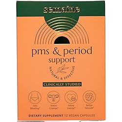 PMS & Period Relief - Menstrual Cramp Relief: No More Period Cramps, Mood Swings, or Bloating. PMS Supplement for Happy Hormones and Period Relief. 12 Count Pack of 1