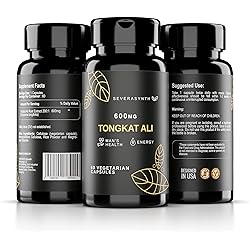Tongkat Ali Ultra High Strength, Support Natural Energy, Stamina, Athletic Performance, Non-GMO 600mg 60 Capsules