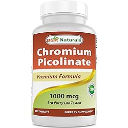Best Naturals Chromium Picolinate 1000mcg 240 Tablets